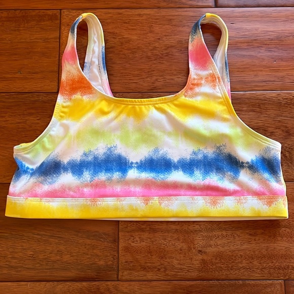 Melrose and Market Girls Size 16 Colorful Square Neck Bikini Top - Picture 1 of 4